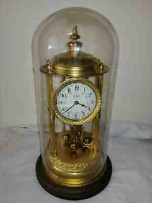 JUF, Louvre / Bandstand / Anniversary Clock in Glass Dome. Restoration but VGC .