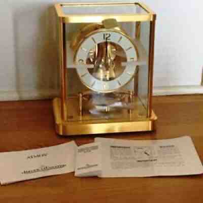 JAEGER LE COULTRE 13 JEWEL ATMOS BRASS CASE CLOCK # 540 SERIAL # 623891
