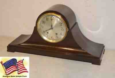 RESTORED SETH THOMAS TRENT - 1921 PREMIUM ANTIQUE TIME & STRIKE CABINET CLOCK