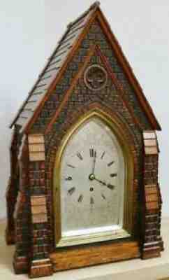 Rare Antique English Triple Fusee 8 Bell Musical Carved Cathedral Bracket Clock