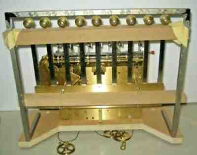 HERMLE 1171-890 9 TUBE GRANDFATHER CLOCK MOVEMENT N.O.S. TUBULAR 114cm. 8 JEWELS