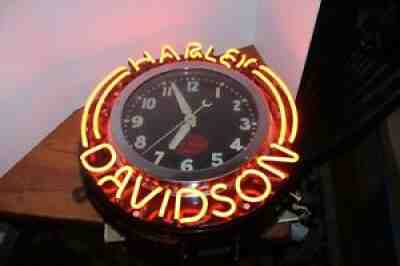 Vintage Harley Davidson Neon Glo-Dial Wall Clock