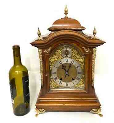Antique Walnut & Ormolu TING TANG Bracket Mantel Clock : R M Schnekenburger