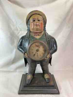 Antique cast iron T. Kennedy John Bull blinking eye clock