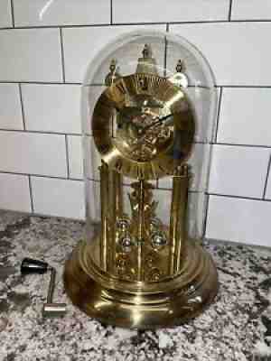 RARE Vtg ELGIN 400 Day Anniversary Skelton Clock 1 Jewel Germany Dome S HALLER