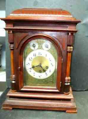 VINTAGE JUNGHANS WESTMINSTER MANTEL CLOCK, FINE MAHOGANY, MANTEL CLOCK (1908)