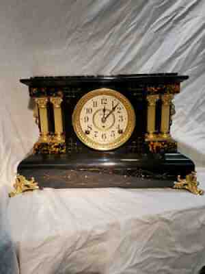 Seth Thomas Adamantine Antique Mantel Clock circa 1900 Restored