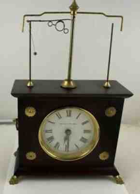 Jerome & Co. Horolovar Flying Pendulum Mahogany Clock from West Germany - Works