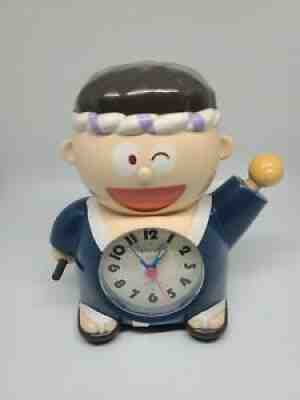 Rhythm citizen fisherman Japanese Talking Alarm Clock vintage