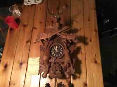 8 Day West German Hunter Cuckoo Clock Large 24â? Tall