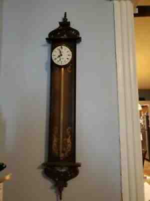 Anno 1750 Linden Saw Tooth Rack Gravity Wall Clock Made In Japan