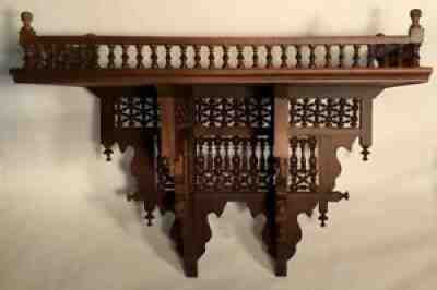 Beautiful, elaborate & impressive custom-made shelf for an Ansonia figural clock