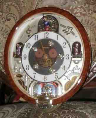LOVELY SEIKO ANIMATED MUSICAL CLOCK EXCELLENT #QXM147BRH with Box & Instructions