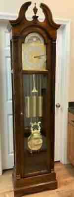 Howard Miller George Washington Masonic Grandfather Clock Cherry Case Westminst