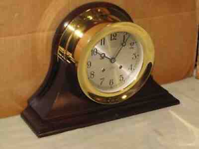 CHELSEA VINTAGE SHIPS BELL CLOCK 6 DIAL 1992 HINGED BEZEL~MINT~NOS