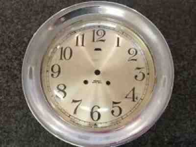 10 inch 1920's Chelsea Chrome ships clock case only with 8 1/2 inch dial. ring