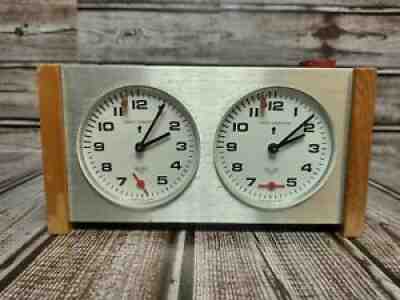 Vintage 1970s Heuer Chess Champion Clock Swiss Fab Looping. Works! LOOK!!