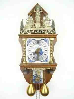 Zaanse DELFT Warmink Dutch Wall Clock Vintage Antique 8 day (WUBA Junghans Era)