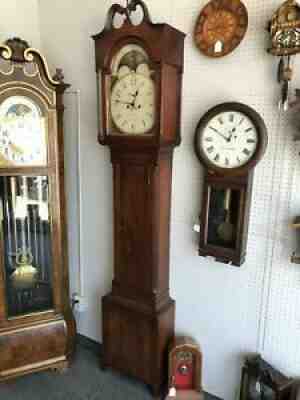 Antique Abraham Patton Jones And Patton Tall Case Grandfather Clock Circa 1810