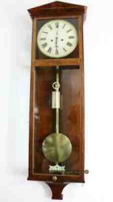DACHLUHR VIENNA REGULATOR WALL CLOCK two train striking WEIGHT & SPRING DRIVEN