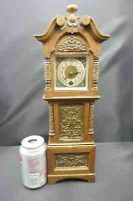 Antique Lenzkirch Miniature Grandfather Clock Mantel Clock Working Order 1900s