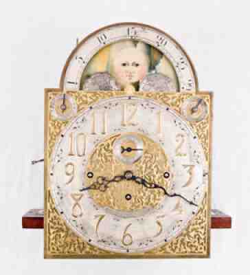 Waltham 9 tube grandfather clock movement & moon dial @ 1910 Original Excellent!