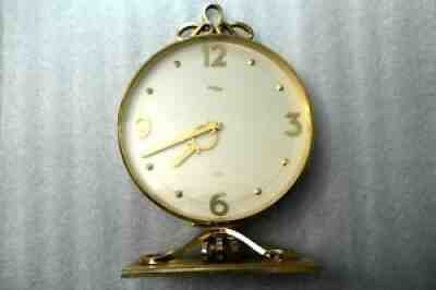 IMHOF Swiss Made Saks Fifth Avenue Brass Mantle Clock