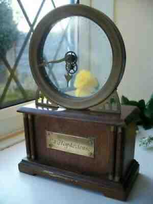 SCARCE ANTIQUE HAMBURG AMERICAN CLOCK Co LA MYSTERIEUSE MYSTERY CLOCK c1912