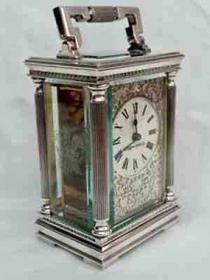 Superb 8 Day Mappin & Webb Royal Wedding Silver Plated Carriage Clock.