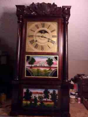 Desirable Birge & Mallory Triple Decker Shelf Clock - Runs & Strikes Fine