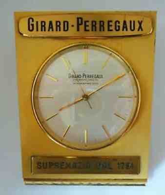 1960ca GIRARD PERREGAUX DESK DEALERâ??S CLOCK â??ORA ESATTAâ? !!