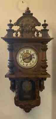 8 day GUSTAV BECKER FREE SWINGER BALCONY CLOCK Silesia P.42 Movement