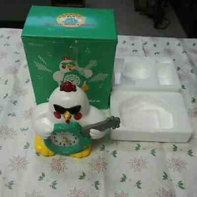 Vintage Rhythm Rock 'n Roll CHICKEN ALARM CLOCK WORKS!!!!JAPAN