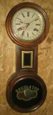 Seth Thomas Regulator Model 1757 Jenny Lind Banjo Calendar Wall Clock Working