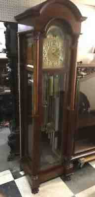 HERSCHEDE 9 TUBE GRANDFATHER CLOCK, WESTMINSTER, WHITTINGTON, CANTERBURY CHIMES