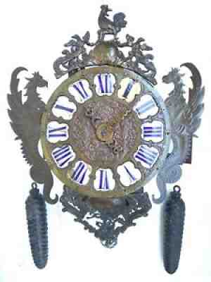 ANTIQUE LANTERN CLOCK 1680 PIERRE FARDOIL FRENCH WALL OLDEST AND RARE AS IS