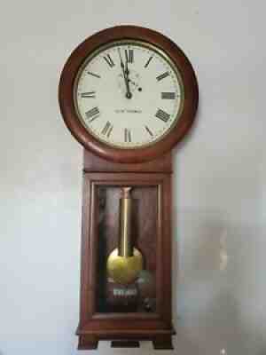 ANTIQUE SETH THOMAS WEIGHT DRIVEN, NO. 2 REGULATOR WALL CLOCK