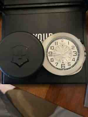 LIMITED EDITION Victorinox Swiss Army Travel Alarm Clock New Battery!