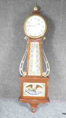 Antique Rare Tiffany Waltham Banjo Clock