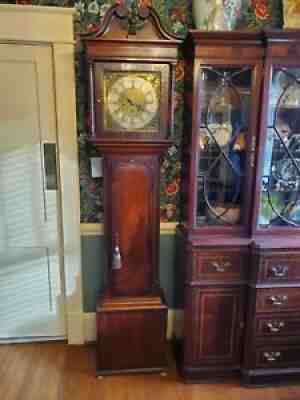 George III English Grandfather 8-day Clock c. 1775 - Burl Walnut - Runs Great!