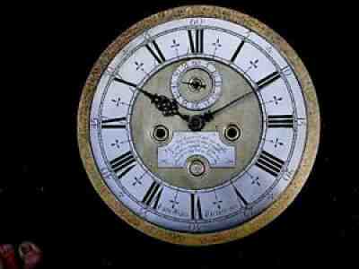 8 day longcase clock dial+movement IOHN Ward, Richmond with verse + date 1796,