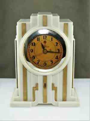 TELECHRON ART DECO SKYSCRAPER "ELECTROLARM" CLOCK ~ MODEL 700 circa 1929-31