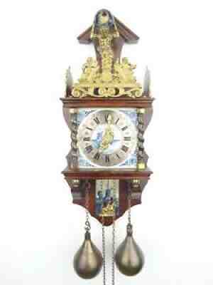 Zaanse DELFT Dutch Wall Clock Vintage Antique 8 day (WUBA Warmink Junghans Era)