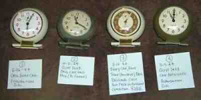 ~ VERY RARE LOT OF WESTCLOX WARALARM BABY BEN CLOCKS, STYLE 5, REFURB. 1944.~