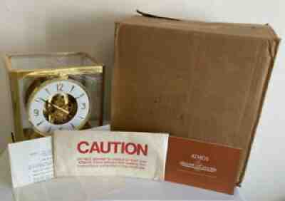 Mint! Fully Serviced! 1982 Jaeger LeCoultre ATMOS 528-8 Clock & Box- Working!