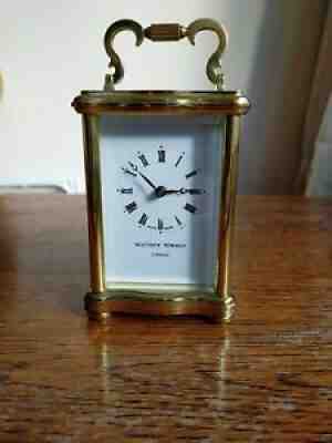 Matthew Norman superb London Swiss carriage in brass clock serpentine clock 1754