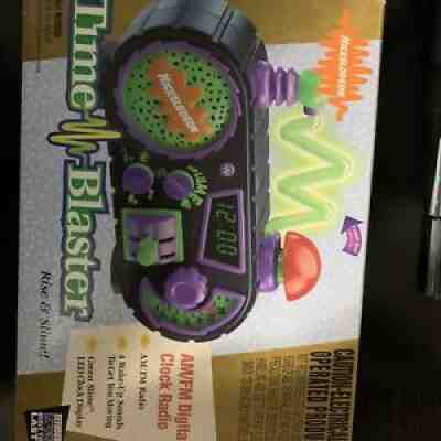 nickelodeon time blaster alarm clock radio digital new