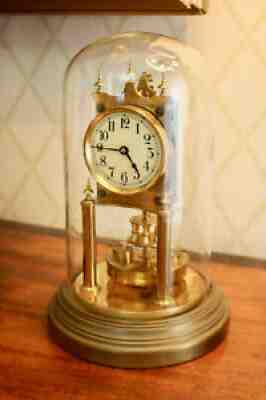 A  GUSTAV BECKER Torsion Anniversary 400 Day Clock, Disc Pendul.