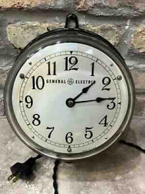 Vtg Early 1900s General Electric C-14 GE Industrial Era Wall Clock Recon Works