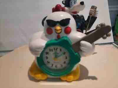 Rhythm Rock Roll CHICKEN ALARM CLOCK (JAPAN) Works Great! +RHYTHM CLOCK BONUS